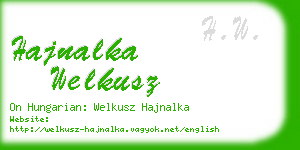 hajnalka welkusz business card